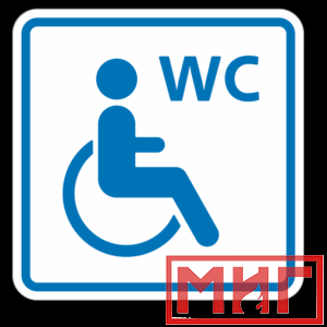 Фото 2 - ТП6.3 Туалет, доступный для инвалидов на кресле-коляске (синий).